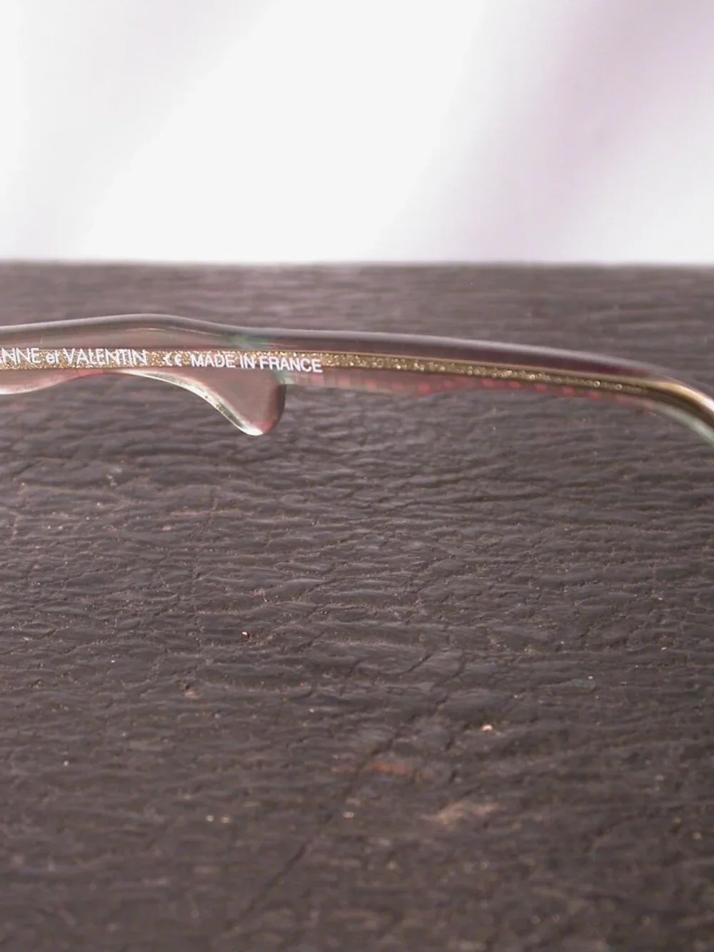 Authentic Anne et Valentin Lunettes Red Checker Eyeglasses Made in France